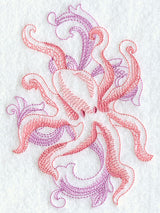 Octopus with Baroque Background