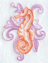 Seahorse with Baroque Background
