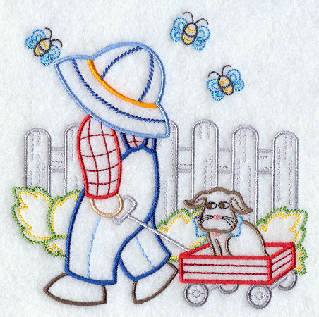 Suspender Sam & Gingham Dog