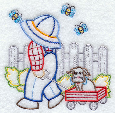 Suspender Sam & Gingham Dog