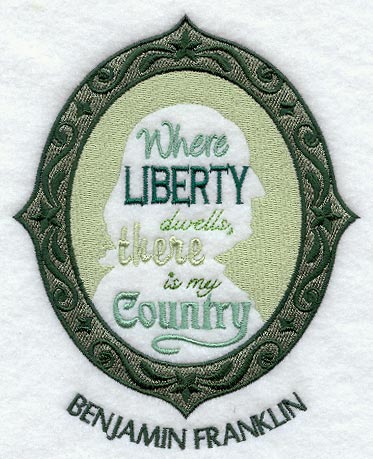 Benjamin Franklin Cameo Silhouette