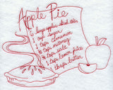 Apple Pie Recipe (Redwork)