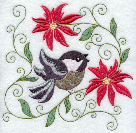 Christmas Chickadee Blossoms