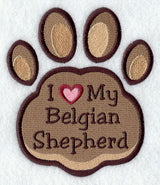 I Love My Belgian Shepherd Pawprint