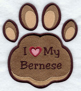 I Love My Bernese Pawprint