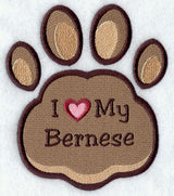 I Love My Bernese Pawprint