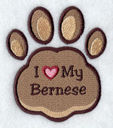 I Love My Bernese Pawprint
