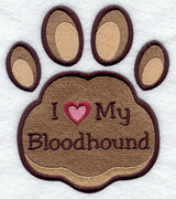 I Love My Bloodhound Pawprint