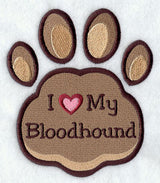 I Love My Bloodhound Pawprint