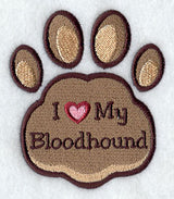 I Love My Bloodhound Pawprint
