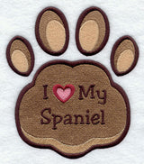 I Love My Spaniel Pawprint