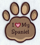 I Love My Spaniel Pawprint