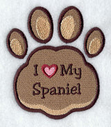 I Love My Spaniel Pawprint