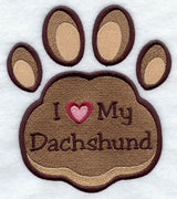 I Love My Dachshund Pawprint