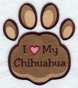 I Love My Chihuahua Pawprint