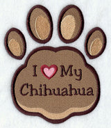 I Love My Chihuahua Pawprint