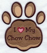 I Love My Chow Chow Pawprint