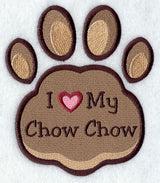 I Love My Chow Chow Pawprint