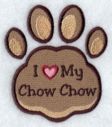 I Love My Chow Chow Pawprint