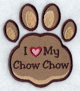 I Love My Chow Chow Pawprint