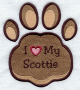 I Love My Scottie Pawprint