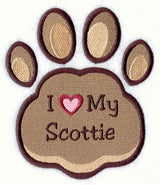 I Love My Scottie Pawprint