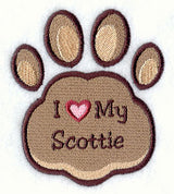 I Love My Scottie Pawprint