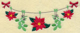 Poinsettias and Mistletoe Clothesline