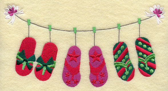 Christmas Flip-Flops Clothesline