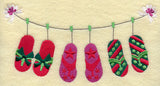 Christmas Flip-Flops Clothesline