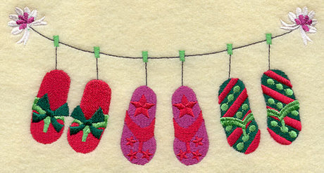 Christmas Flip-Flops Clothesline