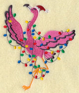 Christmas Lights Flamingo