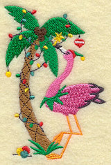 Christmas Palm Tree Flamingo