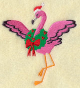 Christmas Wreath Flamingo