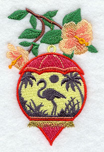 Tropical Christmas Silhouette - Flamingo