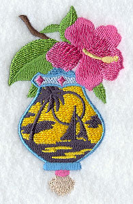 Tropical Christmas Silhouette - Sailboat