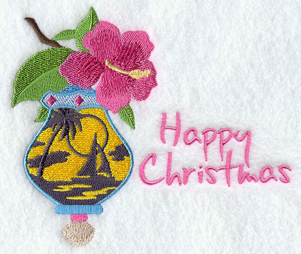 Tropical Christmas Silhouette - Happy Christmas