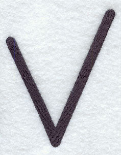 Sleek & Modern Capital Letter V - 3 Inch