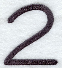 Sleek & Modern Number 2 - 3 Inch