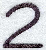 Sleek & Modern Number 2 - 3 Inch