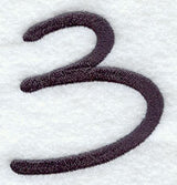 Sleek & Modern Number 3 - 3 Inch
