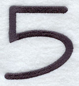 Sleek & Modern Number 5 - 3 Inch