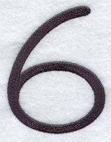 Sleek & Modern Number 6 - 3 Inch