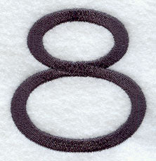 Sleek & Modern Number 8 - 3 Inch