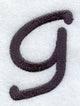 Sleek & Modern Lower Case g - 3 Inch