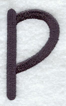 Sleek & Modern Lower Case p - 3 Inch