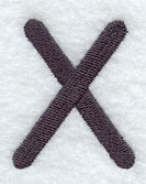 Sleek & Modern Lower Case x - 3 Inch