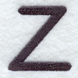 Sleek & Modern Lower Case z - 3 Inch