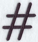 Sleek & Modern Punctuation Pound Sign - 3 Inch