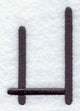 Sleek & Modern Capital Letter H - 3 Inch